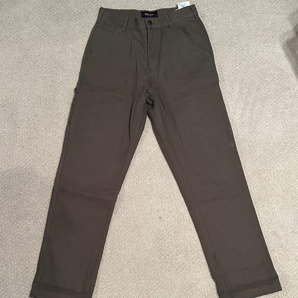 Deus Ex Machina Heavyweight Olive Carpenter Pants